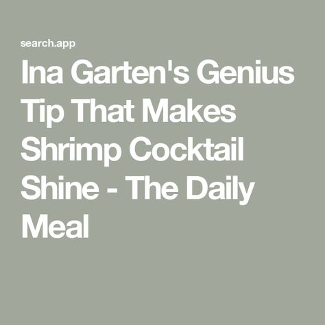 Ina Garten's Genius Tip That Makes Shrimp Cocktail Shine - The Daily Meal Ina Garten Roasted Shrimp, Ina Garten Shrimp, Shrimp In The Oven, Garlic Shrimp Pasta, Roasted Shrimp, Frozen Shrimp, Cocktail Sauce, Shrimp Cocktail, Cooking Games