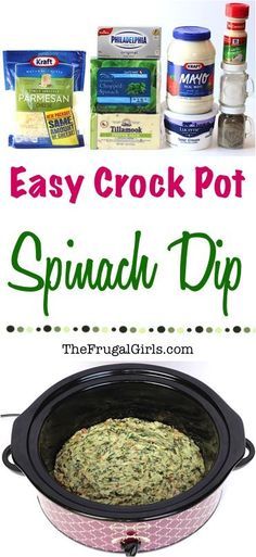 Crock Pot Spinach Dip, Spinach Dip Recipe, Frugal Girls, Spinach Dip, Crock Pot Slow Cooker, Crock Pot Cooking, Dip Recipe, Appetizer Dips, Secret Ingredient