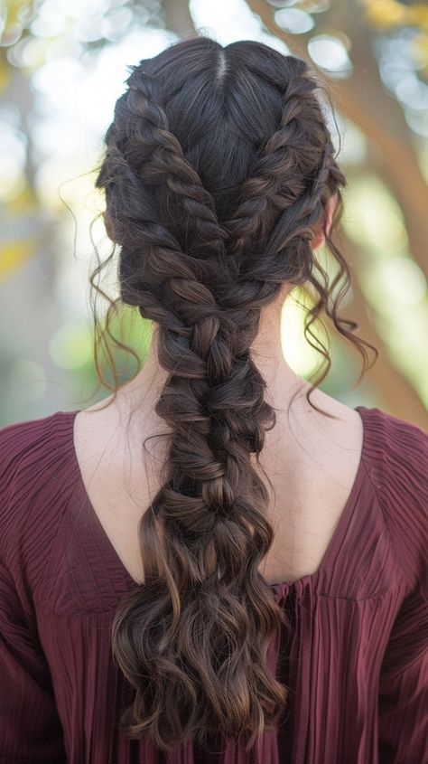 Pretty Braid Hairstyles For Long Hair, Complicated Braided Hairstyles, Battle Hairstyles, Fancy Braids For Long Hair, Medieval Braids, Intricate Braided Hairstyles, Got Braids, Black Hair Braids, Celtic Hair