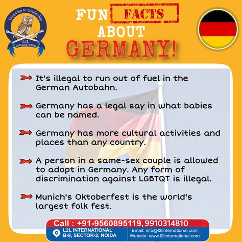 Fun Facts About Germany, Facts About Germany, Cultural Activities, Facts About, Leadership, Fun Facts, Germany