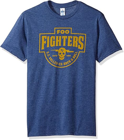 FEA Men's Foo Fighters S.F. Valley Mens T-Shirt, Heather Navy, Small: Amazon.ca: Clothing & Accessories Shirt Packaging, Logo T Shirts, Skull Logo, Badass Style, Foo Fighters, Band Shirts, Great T Shirts, Trending Tshirts, Branded T Shirts