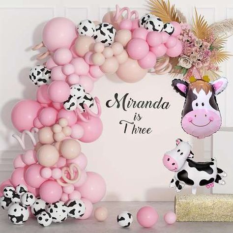 Cow Balloon Garland, Cow Balloons, Cow Print Party, Cow Print Balloons, Cow Birthday, Garland Arch, Cow Head, Pink Cow, Arch Kit