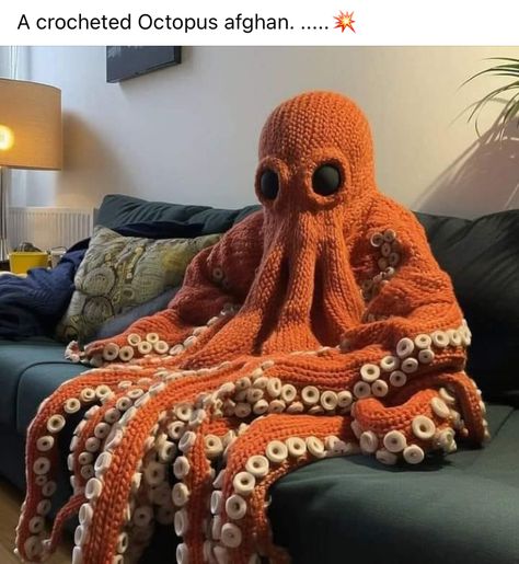 Octopus Blanket, Octopus Crochet Pattern, Crochet Octopus, Steampunk Design, Crochet Cross, Sewing Studio, Cool Hats, Crafty Diy, Cute Crochet