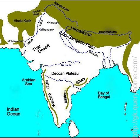 Indian Subcontinnet Asian Maps, Mountain Map, Ias Study Material, Ancient Indian History, History Infographic, Unique Facts, Geography Map, Geography Lessons, Gk Knowledge