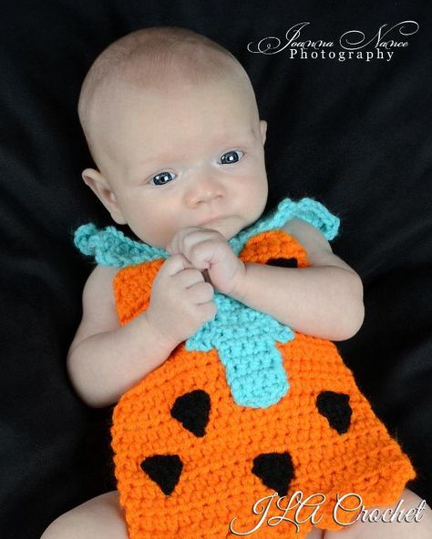 Fred Flintstone Newborn Photo Prop pattern on Craftsy.com Crochet Baby Props, Prop Idea, Crochet Photography Props, Crochet Baby Photo Prop, Crochet Baby Costumes, Crochet Baby Bibs, Crochet Photo Props, Yabba Dabba Doo, Fred Flintstone