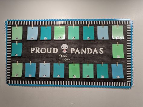 Panda Classroom Theme, Panda Bulletin Board Ideas, Panda Classroom, Panda Themed Classroom Decor, Panda Door Decorations, Panda Bear Panda Bear Activities, Student Work Bulletin Board, Family Bulletin Boards, Panda Wall Decor