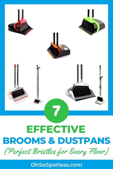 Check out 7 of the best brooms and dustpans on the market. These are perfect for hard floors such as wood, laminate, and tile. #hardwood #hardwoodflooring #hardwoodfloors #flooring #cleaningfloors #flooringideas #howtoclean Indoor Outdoor Garage, Best Broom, Cleaning Hacks Bedroom, How To Clean Laminate Flooring, Outdoor Garage, Garage Kitchen, Office Lobby, Deep Cleaning Tips, Bathroom Cleaning Hacks