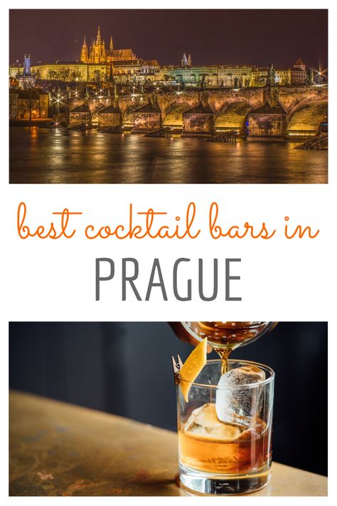 Prague Bars, Prague Nightlife, Prague Guide, Best Cocktail Bars, Cocktail Party Food, Prague Travel, Cocktail Bars, Italy Travel Guide, Cocktail Menu