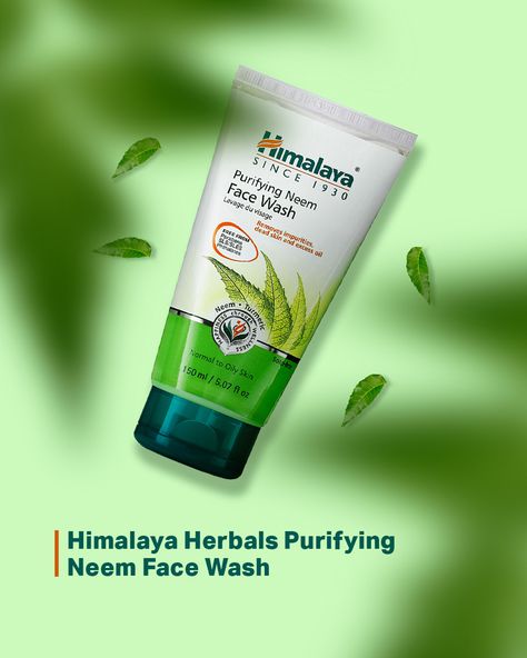 Himalaya Herbals Purifying Neem Face Wash Post Design for Social Media in photoahop Tutorial on YouTube #Gkgraphix53 #himalayan #facewash #neem #girlsfashion #facewash #postdeaign #posterart #poster #banner #graphicdesign #green #leaf #neemleaf #pinterest #youtube Skin Care Products Social Media Design, Face Wash Poster Design, Himalaya Face Wash, Product Post Design, Product Banner Design, Garnier Serum, Neem Face Wash, Tea Tree Face Wash, Product Banner