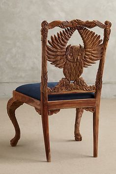 Owl Menagerie Chair Carved Chairs, Owl Collection, Owl Crafts, Owl Decor, Plywood Furniture, Take A Seat, Wooden Chair, A Chair, New Furniture