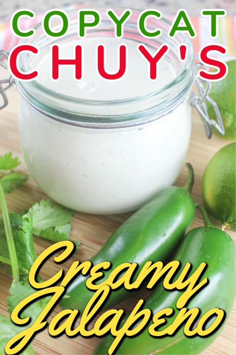 Chuys Creamy Jalapeno Dip, Jalapeno Ranch Dressing, Creamy Jalapeno Dip, Jalapeno Dip, Creamy Jalapeno, Ranch Dressing Recipe, Ranch Recipe, Salad Dressing Recipes Homemade, Homemade Salads