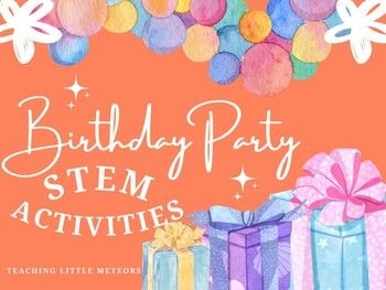 I used these STEM activities with my students as a way to celebrate my birthday with them during science class. These activities could also be used to celebrate a classmate’s birthday, a fun class reward, or as a team-building activity. This resource includes 6 birthday party themed STEM activities: Create a Birthday Cake with Legos Design a Birthday Banner Wrap a Present Stacking Party Hats Balloon Tower Party Game Race Birthday Stem Activities, Balloon Steam Activities, Balloon Team Building Activities, Stem Challenges Elementary Team Building, School Wide Stem Challenges, 6 Birthday Party, Balloon Tower, 6 Birthday, Birthday Activities