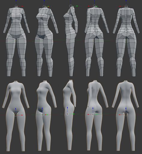 Low Poly Design, Blender Reference Images, Retopology Character, 3d Modeling Blender, Blender Retopology, Blender Topology, Female Topology, 3d Modeling Ideas, Low Poly Female