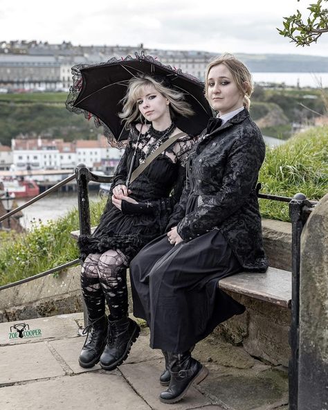 A few shots from a mini shoot with my niece and her bestie 🥰 dressed to the nines and loving life at Whitby Goth Weekend! #whitbygothweekend #whitby #gothweekend #wgw #goths #lovinglife #yorkshire #coast #yorkshirecoast @cloud_amity @whitbygothweekend Whitby Goth Weekend, Yorkshire Coast, Loving Life, Dressed To The Nines, My Niece, Female Photographers, The Nines, North Yorkshire, Love Life