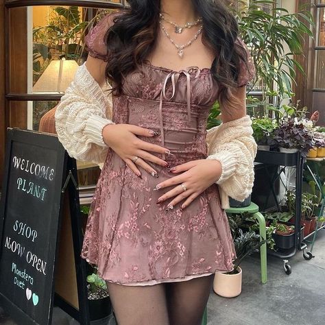 Persephone Clothes Aesthetic, December Aesthetic Outfits, Bra Aesthetic Outfits, Bohemian Mystic Outfit, Persephone Outfit Aesthetic, Cute Floral Outfits, Persephone Aesthetic Outfit, Persephone Outfit, Pretty Fashion