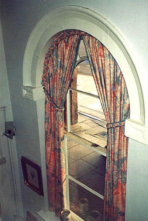 Arch Window Treatments, Curved Curtain Rod, Arched Window Coverings, Curtains For Arched Windows, Curved Curtain, Curved Curtain Rods, Arched Window Treatments, Arch Window, Shaped Windows