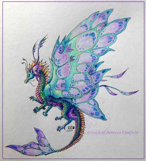 chaosia - a dancing emu flutter Baby Dragon Tattoos, Tattoo Hip, Small Dragon Tattoos, Tattoo Dragon, Butterfly Dragon, Dragon Sketch, Purple Dragon, Dragon Tattoos, Fairy Dragon