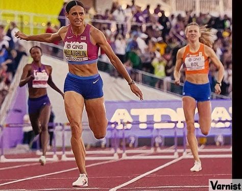 Cindy McLaughlin - 400m Hurdles world record 50.68 - 2022 World Athletics Championships - Eugene, Oregon ...Varnist art Track Aesthetic, Hurdles Track, Vision Wall, Sydney Mclaughlin, 400m Hurdles, World Athletics, Comfort Women, Eugene Oregon, 400m