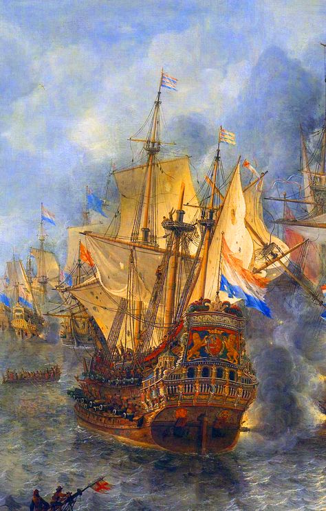 Dutch Lieutenant-Admiral Maarten Tromp's flagship Brederode at the Battle of Scheveningen, First Anglo-Dutch War Dutch Empire, Dutch Aesthetic, Anglo Dutch Wars, Claude Joseph Vernet, History Of Ethiopia, Dutch Flag, Navi A Vela, Age Of Sail, Old Sailing Ships