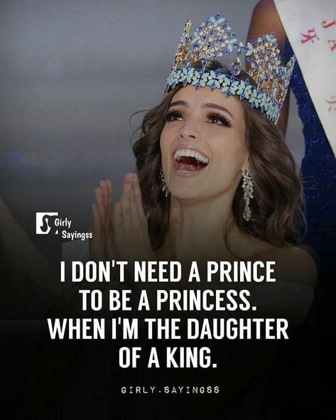 Daughter Of A King, Love My Parents Quotes, Dad Love Quotes, Tough Girl Quotes, Daughter Love Quotes, Positive Attitude Quotes, Classy Quotes, Strong Mind Quotes, Attitude Quotes For Girls