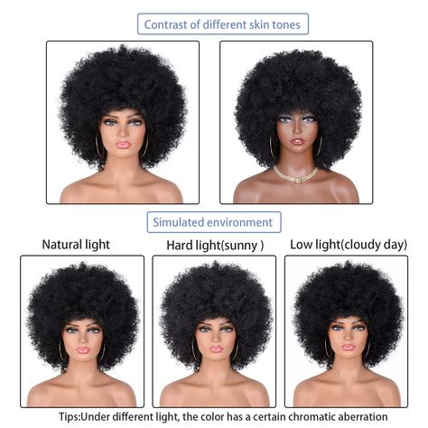 Afro Wigs For Black Women, Wigs For Black Women Short, Short Curly Afro, Medium Length Blonde, Curly Afro Wig, Seamless Hair Extensions, Short Afro, Hairpieces For Women, Afro Wigs