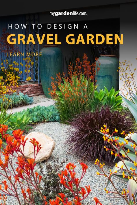 Learn how to design a stunning gravel garden with expert tips and ideas! Explore the versatility of pea gravel and discover how it can elevate your landscaping. From practical considerations to aesthetic choices, gain insights into creating a visually pleasing gravel yard. Unlock the secrets of successful gravel garden design and learn how to combine different elements for a harmonious and beautiful outdoor space. Gravel Garden Design, Gravel Yard, Pea Gravel Garden, Gravel Gardens, Plant Combos, Pea Gravel Patio, Gravel Landscaping, Gravel Patio, Gravel Garden