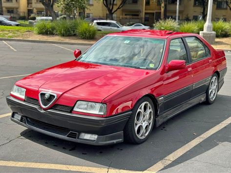 The Alfa Romeo 164 is an unusual vehicle.  First, it is an Italian car that has the looks of something sporty, but uses a timid front-wheel-drive setup shared with the Fiat Croma, Lancia Thema, and Saab 9000.  But what is even more unusual is that prices for these Radwood approved classics haven't rocketed up like many similar vintage European-built cars. Get one while they are still cheap. #164 #AlfaRomeo #Italy Alfa 164, Toyota Turbo, Alfa Romeo 164, Built Cars, Volvo Wagon, Alfa Romeo 155, Old Mercedes, Future Cars, Alfa Romeo Cars