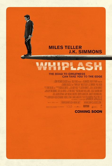 Whiplash Movie, Damien Chazelle, Beau Film, Best Movie Posters, Miles Teller, Film Poster Design, I Love Cinema, Movie Posters Design, Cinema Posters