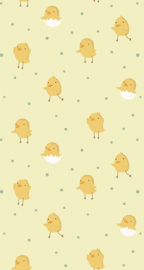 Wallpaper Easter, Chat Wallpaper, Chicken Wallpaper, Cute Chicken, Cute Blue Wallpaper, Iphone Wallpaper Kawaii, Bunny Wallpaper, Wallpaper Doodle, Baby Chickens