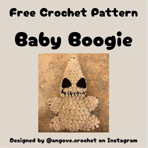 Instagram Crochet Boogieman, Oogie Boogie Amigurumi Free Pattern, Crochet Wizard Of Oz, Oogie Boogie Crochet Pattern Free, Crochet Oogie Boogie, Zero Nightmare Before Christmas, Crochet Toys Free Patterns, Christmas Crochet Patterns Free, Crochet Market