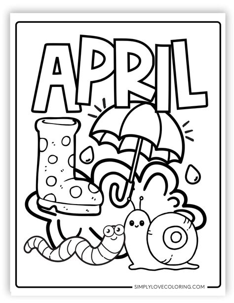 Free Month of April Coloring Pages are the perfect activity for homeschooling, classrooms, teachers, kids' activities, and educational activities. April Coloring Pages, Primary Worksheets, Bujo 2025, Flamingo Coloring Page, Collaborative Mural, Forest Room, Library Crafts, Frozen Coloring Pages, Work Portfolio