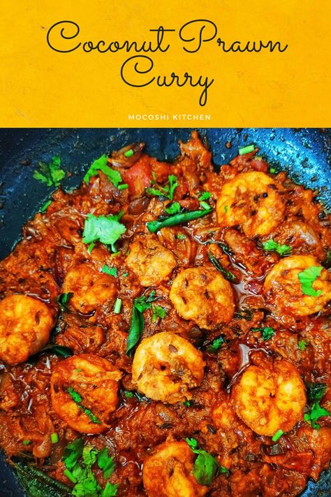 A delicious prawn dish infused with coconut milk. The coconut milk just lifts the flavour of the curry Prawn Curry With Coconut Milk, Goan Prawn Curry, Coconut Prawns, Prawn Masala, Curry With Coconut Milk, Prawn Dishes, Prawn Curry, Sri Lankan Recipes, Prawn Shrimp