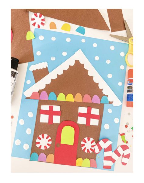 Christmas Crafts For Preschoolers, Gingerbread Craft, Gingerbread House Craft, Gingerbread Activities, Xmas Art, Fun Christmas Activities, Reindeer Craft, Gingerbread Crafts, Crafts For Preschoolers