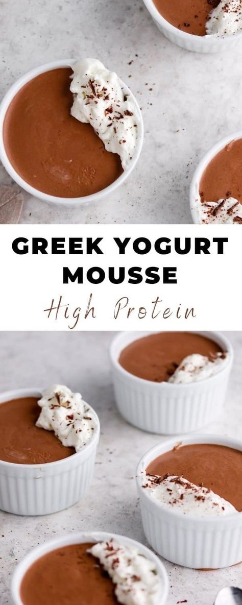 Greek Yogurt Mousse, Healthy Mousse, Greek Yogurt Chocolate Mousse, Yogurt Chocolate Mousse, Almond Mousse, Greek Yogurt Chocolate, Mouse Recipes, Greek Yogurt Dessert, Yogurt Mousse