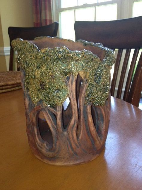 Ceramic Lantern, Garden Pottery, Slab Pottery, Hand Built Pottery, Art Tree, Tree Sculpture, Pottery Sculpture, Ceramics Projects, Ceramics Ideas Pottery