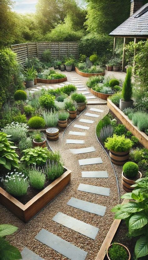 25 Stunning Gravel Patio Ideas That Will Transform Your Backyard 43 Outdoor Gravel Seating Area, Landscape Ideas With Pea Gravel, Gravel Garden Design Ideas, Garden With Stones Landscaping, Garden With No Grass Ideas, Grass And Gravel Backyard, Natural Backyard Ideas, Crushed Gravel Patio, Pea Gravel Garden Ideas