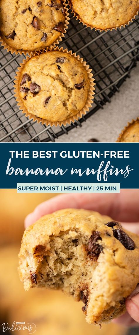 Banana Muffins Recipe, Gluten Free Banana Muffins, Cookies Gluten Free, Gluten Free Banana Bread, Gluten Free Banana, Gluten Free Dairy Free Recipes, Gluten Free Sweets, Gluten Free Muffins, Gluten Free Pizza