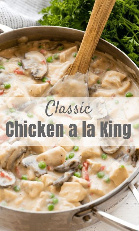 Quiche Chorizo, Chicken A La King Recipes, Chicken A La King, Diner Recept, Rice Pasta, Easy Dinner Recipe, Best Comfort Food, Chicken Dishes Recipes, Made From Scratch