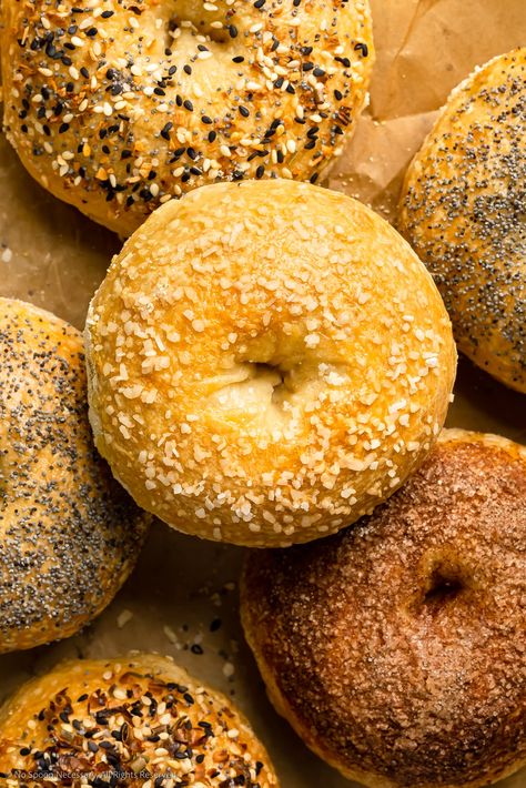 Bagel Recipe Small Batch, American Bagel Recipe, Honey Oat Bagels, Bagels With Instant Yeast, Bagelful Recipe, Quick Bagels Recipe, Quick And Easy Bagels, Soft Bagels Recipe Homemade, Same Day Bagel Recipe