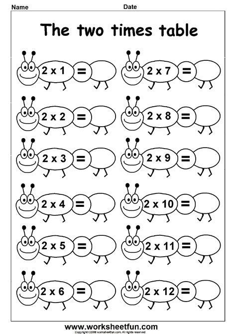 math addition worksheets for kindergarten 7 Times Tables, 2 Times Table Worksheet, Multiplication Table For Kids, 2 Times Table, Table Worksheet, Times Tables Worksheets, Multiplication Times Tables, Multiplication Facts Worksheets, Math Multiplication Worksheets