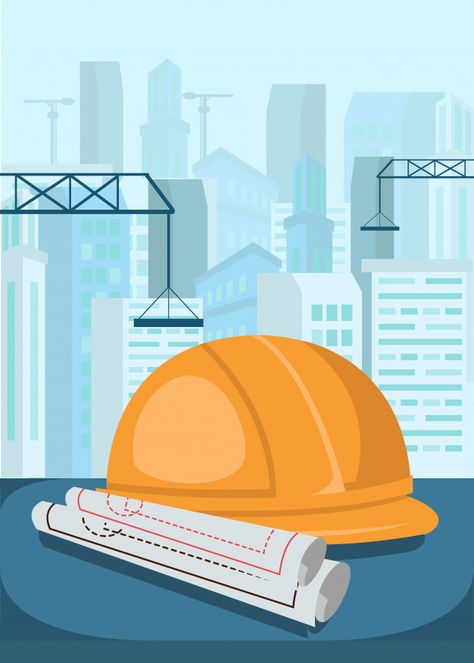 Construction engineer Premium Vector | Premium Vector #Freepik #vector #business Engineer Cartoon, Engineer Girl, Construction Engineer, Construction Wallpaper, Office Cartoon, Ing Civil, Construction Images, Civil Engineering Construction, Hot Wheels Garage