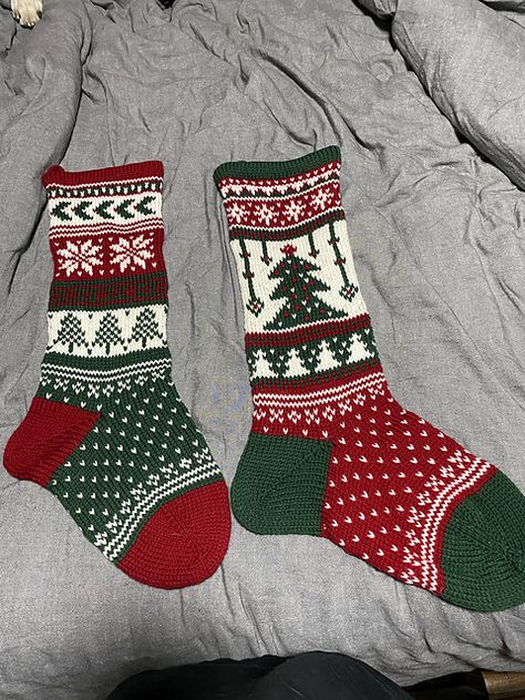 Ravelry: AprilMaple's Christmas Stocking Collection Christmas Stockings Knitting Pattern, Stockings Knitting Pattern, Christmas Socks Pattern, Stocking Patterns, Sustainable Christmas, Knit Stockings, Stocking Pattern, Socks Pattern, Xmas Stockings