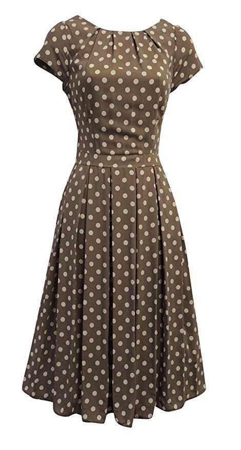 1940s Fashion Women, Sukienki Maksi, 1940s Fashion Dresses, 40s Dress, Dresses 40s, Womens Vintage Dresses, 1940s Dresses, Frock Design, Polka Dress