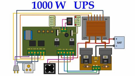 1000W ups DIY Homemade Circuit Diagram Ups Circuit Diagram, Diy Entryway Storage, Inverter Circuit Diagram, Tesla Free Energy, Diy Home Automation, Ups Power Supply, Air Conditioner Installation, Dc Circuit, Batteries Diy