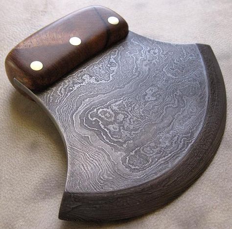 custom knives | Custom Handmade Knives - Ergo Damascus Ulu Forging Knives, Ulu Knife, Cool Pocket Knives, Forged Knife, Damascus Knife, Knife Design, Cool Knives, Pocket Knives, Handmade Knives