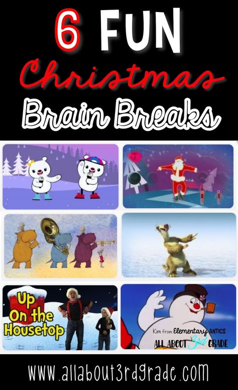 A collaborative blog that shares teaching ideas and resources geared to third grade teachers and students. Christmas Brain Breaks, Back To School Tips, December Kindergarten, Movement Songs, Kindergarten Christmas, Indoor Recess, Christmas Teaching, Back To School Hacks, Christmas Kindergarten