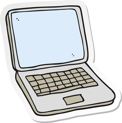 sticker of a cartoon laptop computer Computer Science Drawing, Microsoft Excel Aesthetic, Engineer Vision Board, Computer Engineering Aesthetic, Laptop Doodle, Computer Stickers Aesthetic, Computer Advertisement, Psychology Stickers, Computer Cartoon