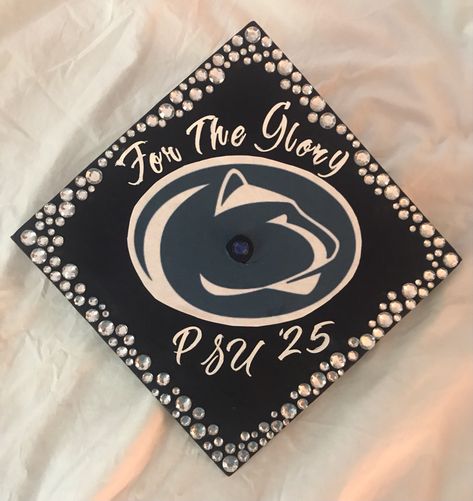 Penn State Grad Cap Ideas, Penn State Grad Cap, Penn State Graduation Cap, Penn State Graduation, High School Graduation Cap Designs, High School Graduation Cap, College Graduation Cap Decoration, Grad Cap Designs, Diy Graduation Cap