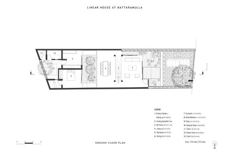 Studio Palinda Kannangara dotted a single family house with several courtyards and gardens, to have a forest feel within a busy neighborhood in Battaramulla, Sri Lanka. Japanese House Plan, Sri Lankan Architecture, Indonesian House, Plot Plan, Martin House, House Viewing, Architecture Design Concept, Granny Flat, Study Plan