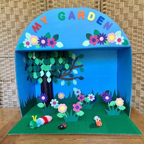 Craft Projects for Beginners | Hobbycraft Crafting Room Ideas, Room Ideas Design, Diorama Kids, Garden Crafts For Kids, Crafting Room, Diy Paper Flowers, Garden Activities, Cardboard Box Crafts, Garden Art Projects